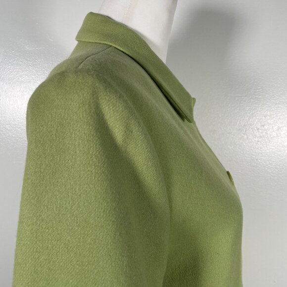 Samantha Taylor Wool Green Collared Button Front Long Sleeve Blazer Jacket 6P - Picture 14 of 16